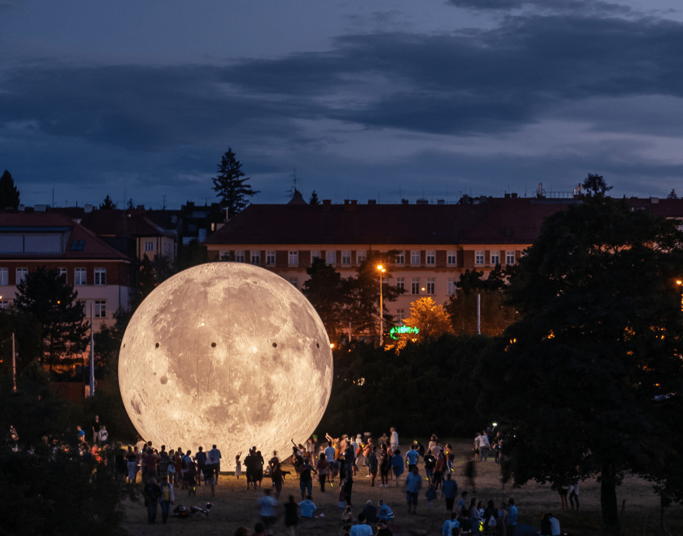 big inflatable Moon