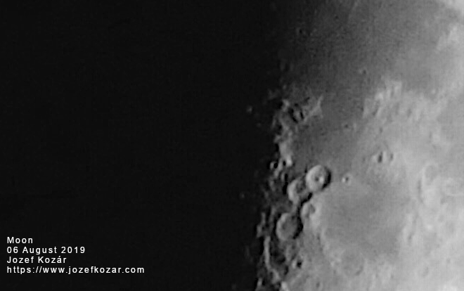 Moon surface as seen from home