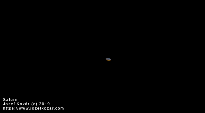 planet Saturn with digital camera